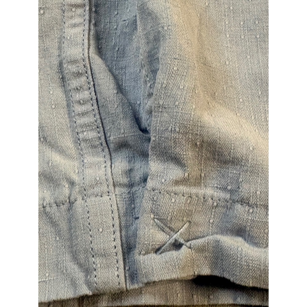 Nat Nast Luxury Originals Silk Linen Shirt Mens Large Blue Short Sleeve Dobby L - Picture 5 of 13